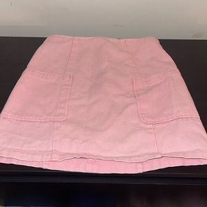 Light pink denim skirt